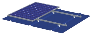 MRac Trapezoidal Metal Roof Clamp Solar PV Mounting System (with Rail)